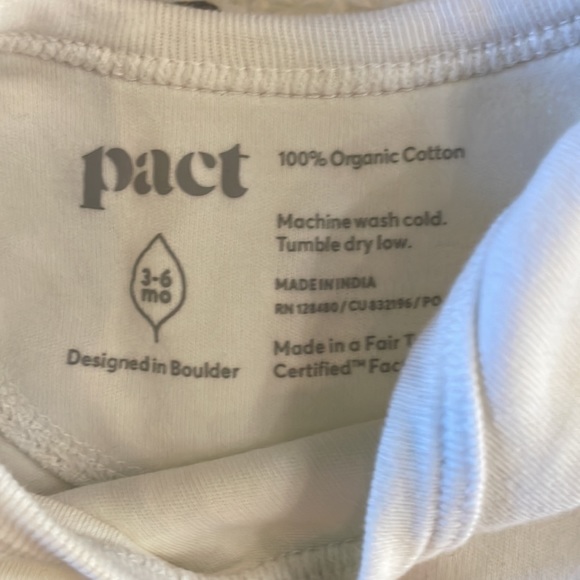 Pact onesie and sweatshirt bundle. 3-6 month - Picture 3 of 6